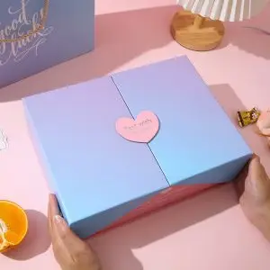 Gradient Color Double Door Gift Box With Love Magnetic Buckle