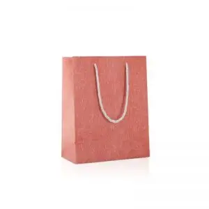 Personalized Fabric-Textured Paper Gift Bags for Clothing Shopping