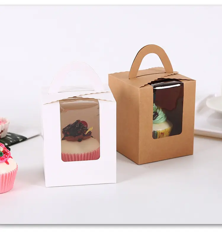 Custom cake boxes with window and handles - Hrenary Packaging