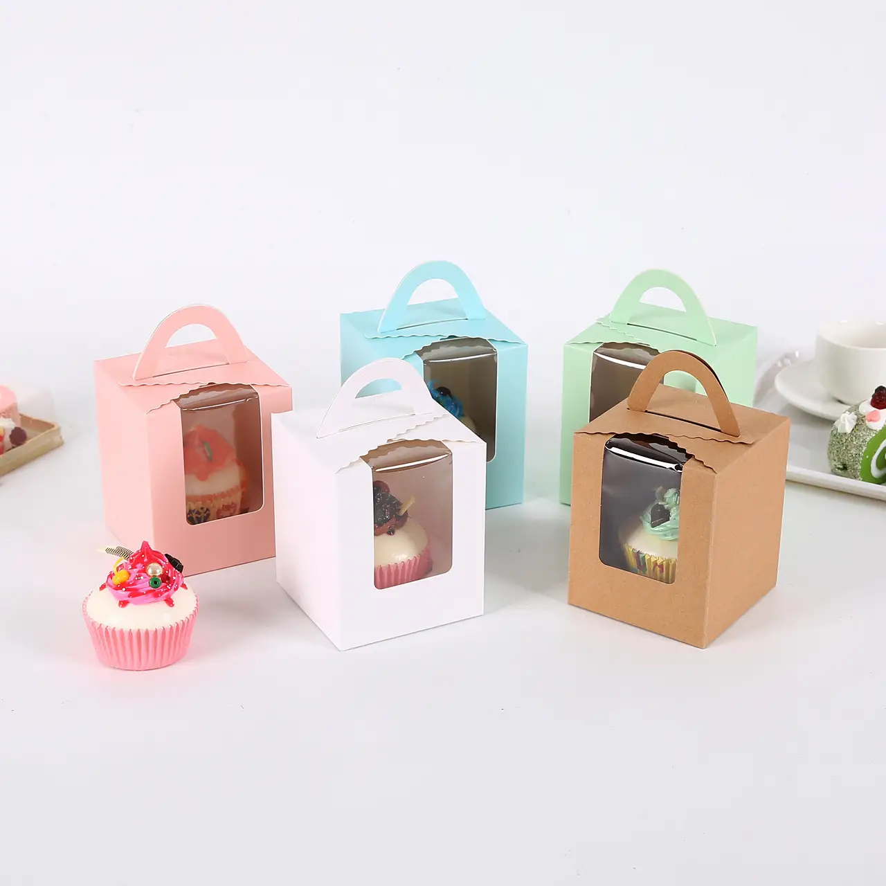 Custom cake boxes with window and handles - Hrenary Packaging