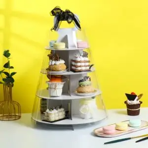 Portable Multi-Layer Cake Stand with Handle