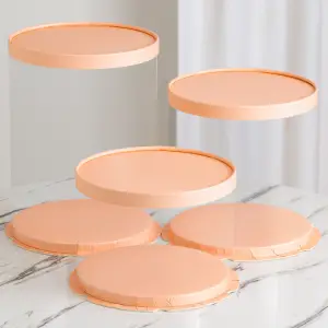Round Tall Transparent Clear Cake Box with base and CLEAR Lid