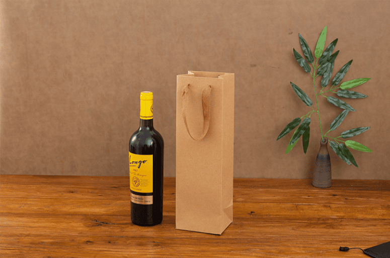 Custom Printed Paper Wine Bags with Handles for Wine Bottles & Gift Packaging - Image 4