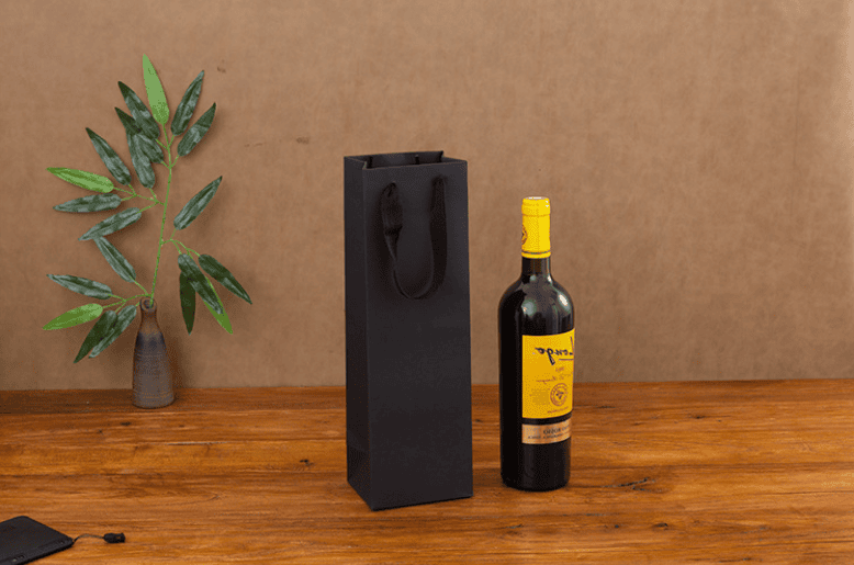 Custom Printed Paper Wine Bags with Handles for Wine Bottles & Gift Packaging - Image 2